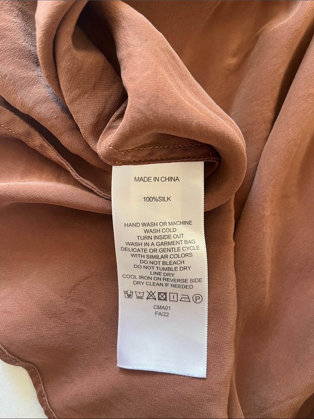 Quince Brown Silk A-Line Midi Skirt - Picture 3 of 5